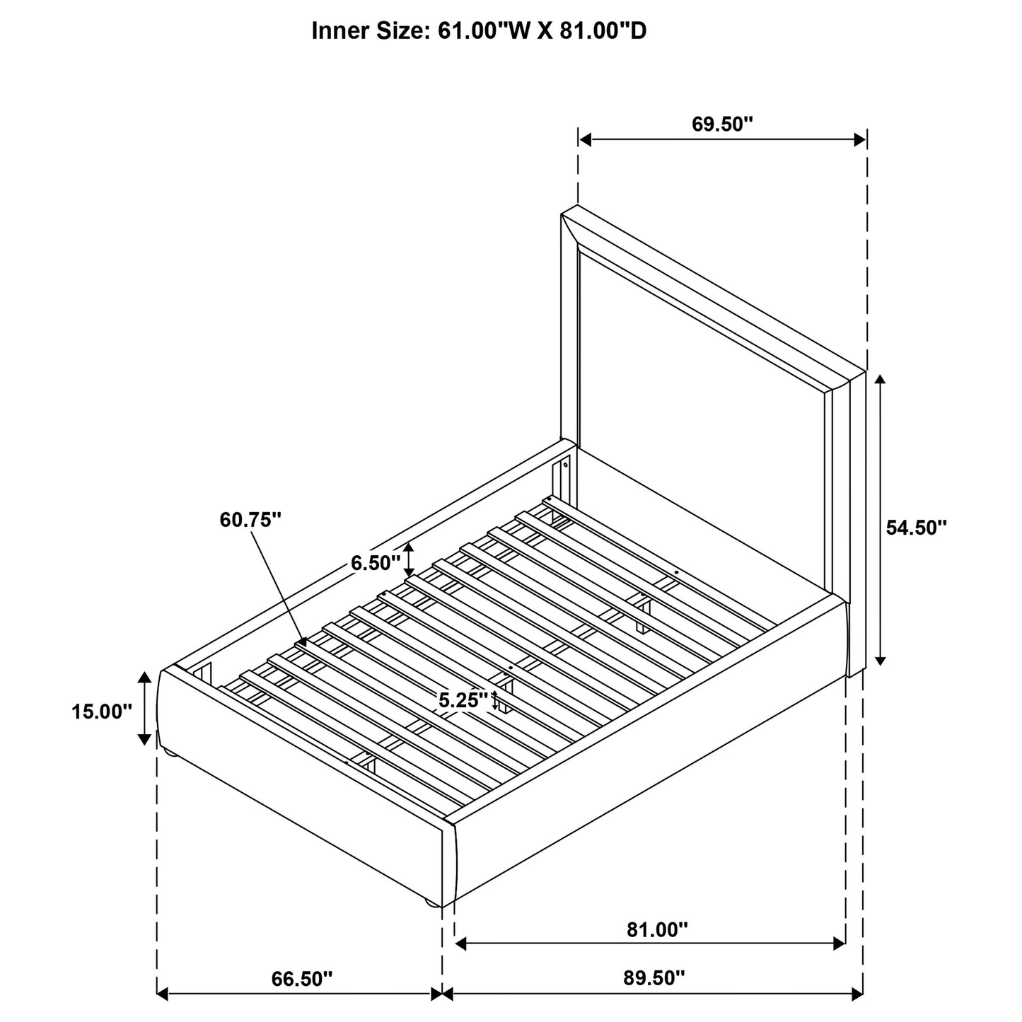 Lawson 54-inch Upholstered Queen Platform Bed Mushroom
