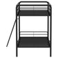 Carson Metal Twin Over Twin Bunk Bed Glossy Black