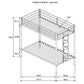 Alevera Metal Twin Over Twin Bunk Bed with Ladder White