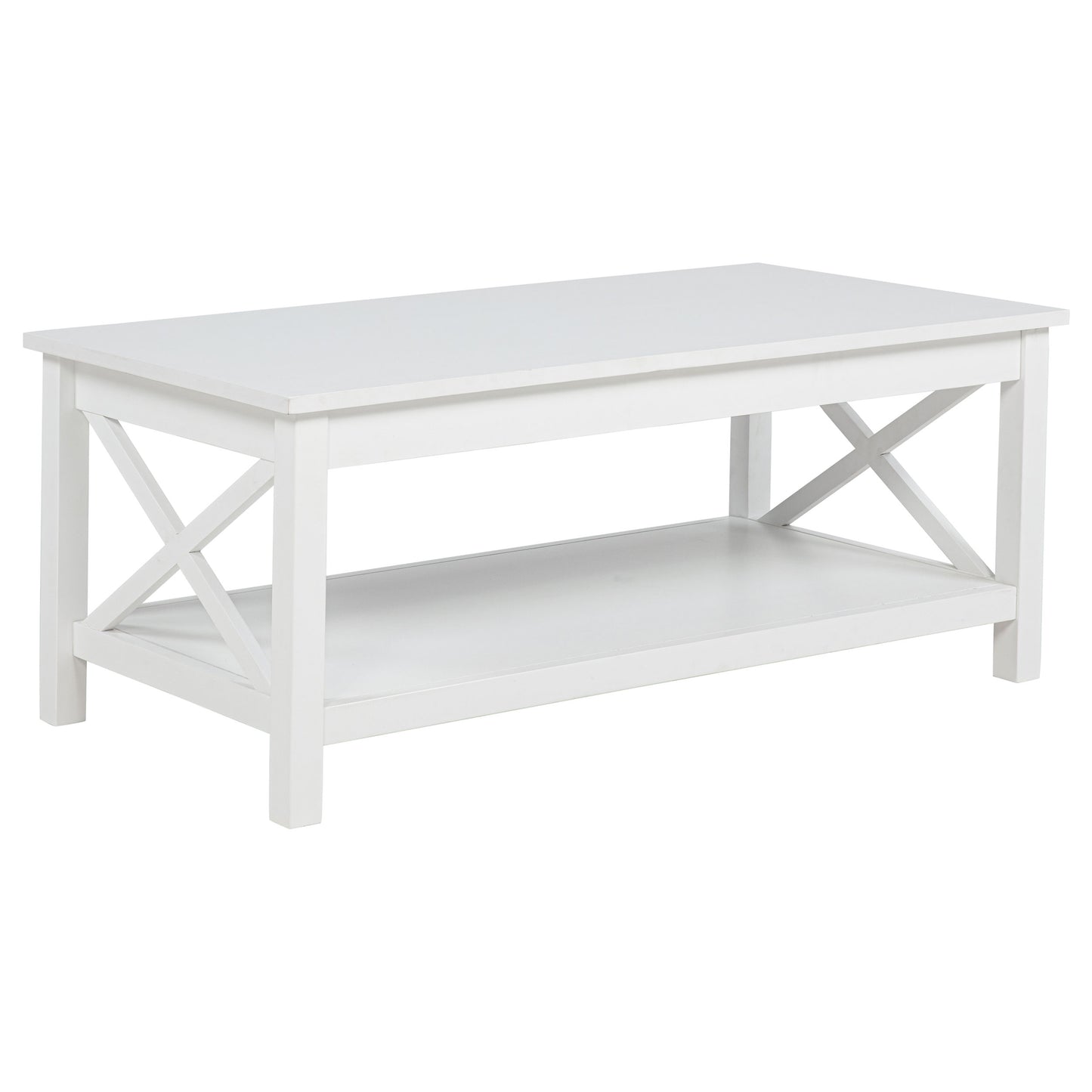 Skyview 44-inch Rectangular Lift Top Coffee Table White