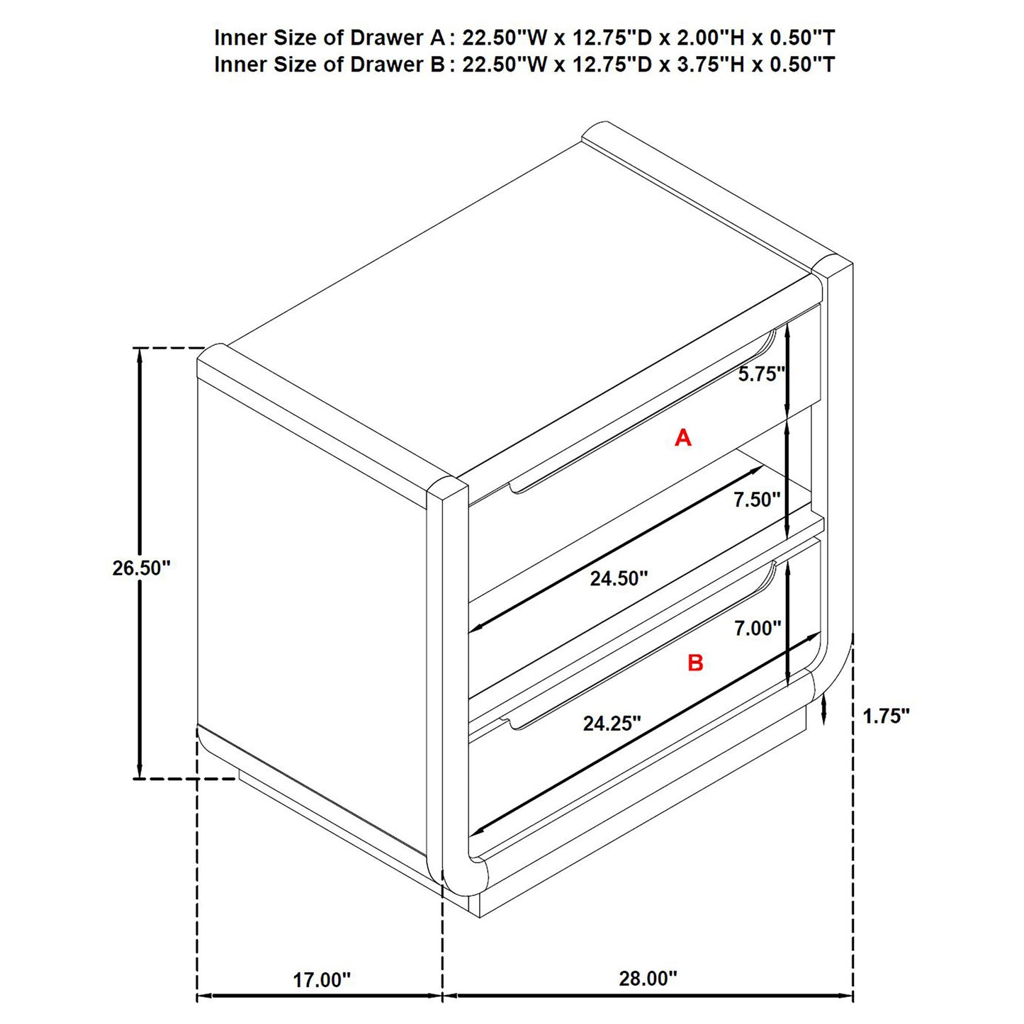 Leandro 4-piece Queen Bedroom Set Burnished Black