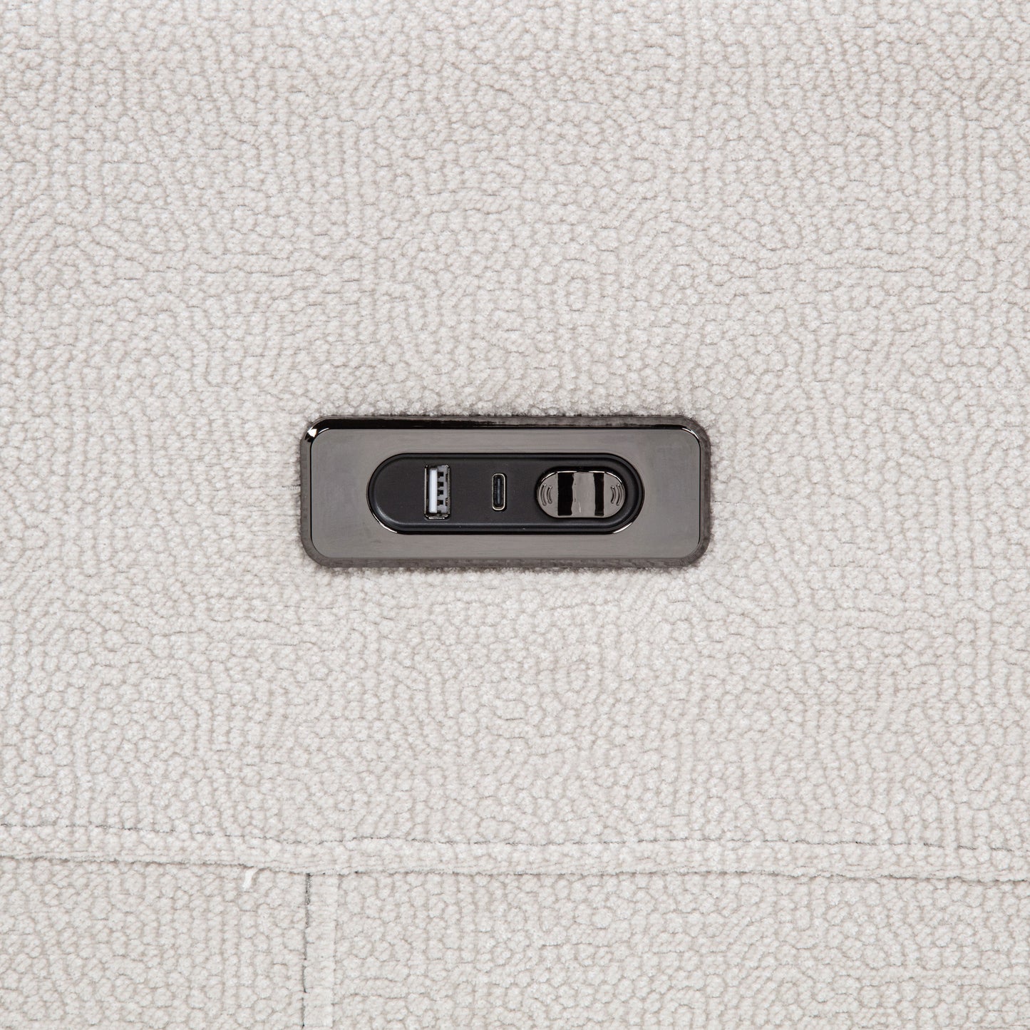 Kennett Chenille Upholstered Power Reclining Loveseat Ivory