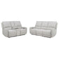 Sylmar 2-piece Chenille Power Reclining Sofa Set Dove Grey