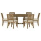 Arini 7-piece Round Dining Room Table Set Sand Wash