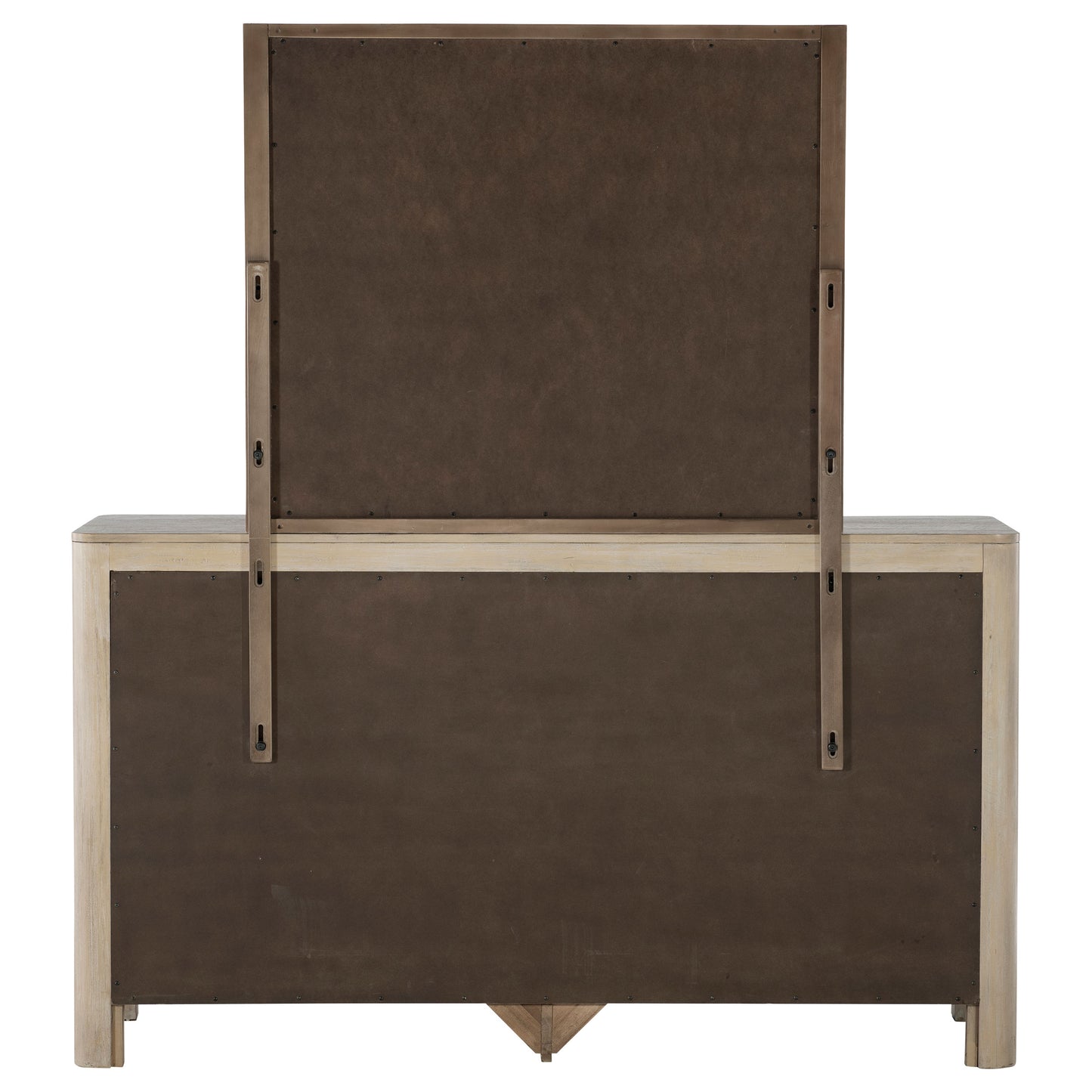 Solano 9-drawer Bedroom Dresser with Mirror Weathered Mango