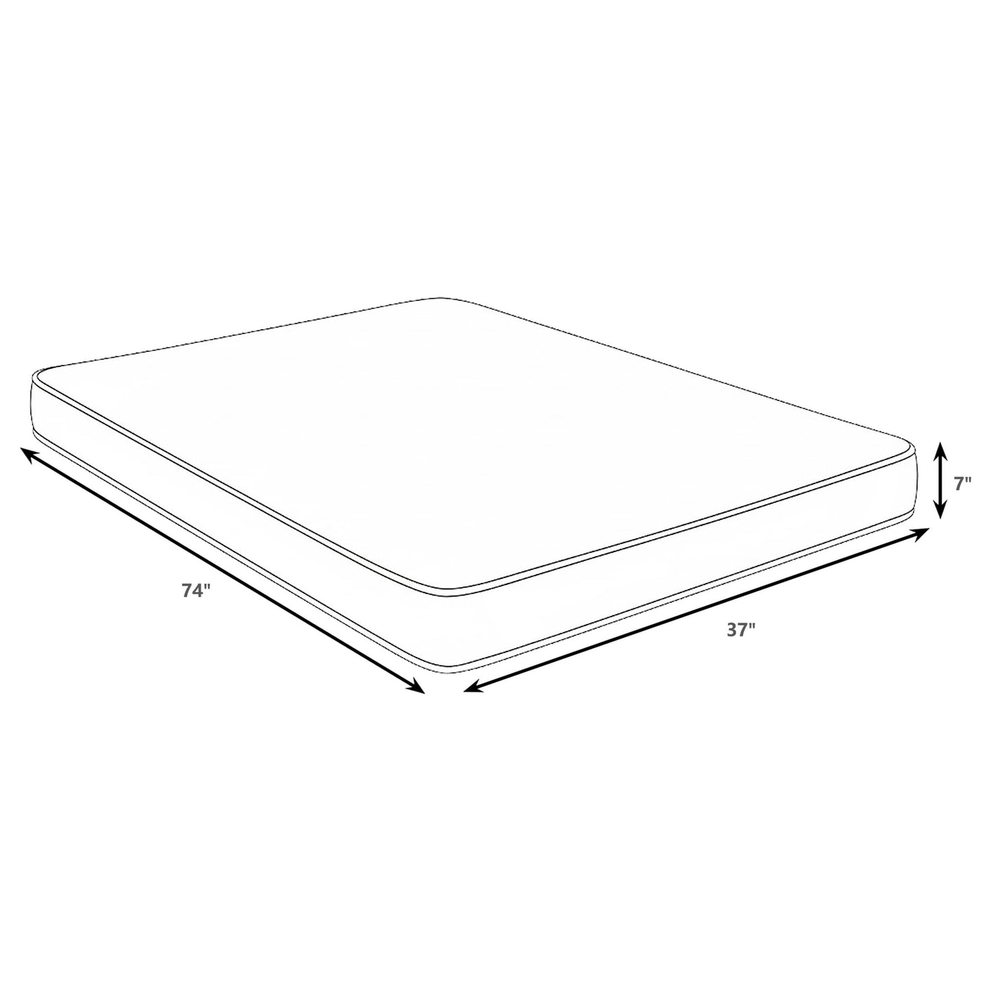 Kenyon 7-inch Twin Bamboo Cover Firm Foam Mattress