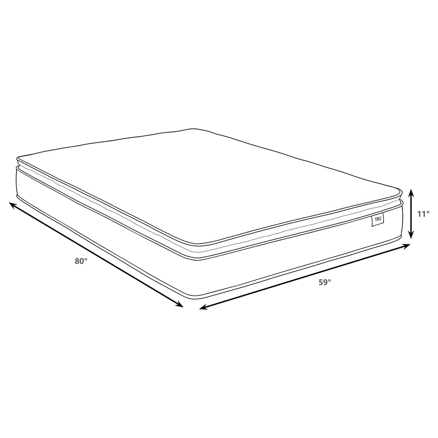 Hayes 11-inch Queen Pillow Top Memory Foam Hybrid Mattress