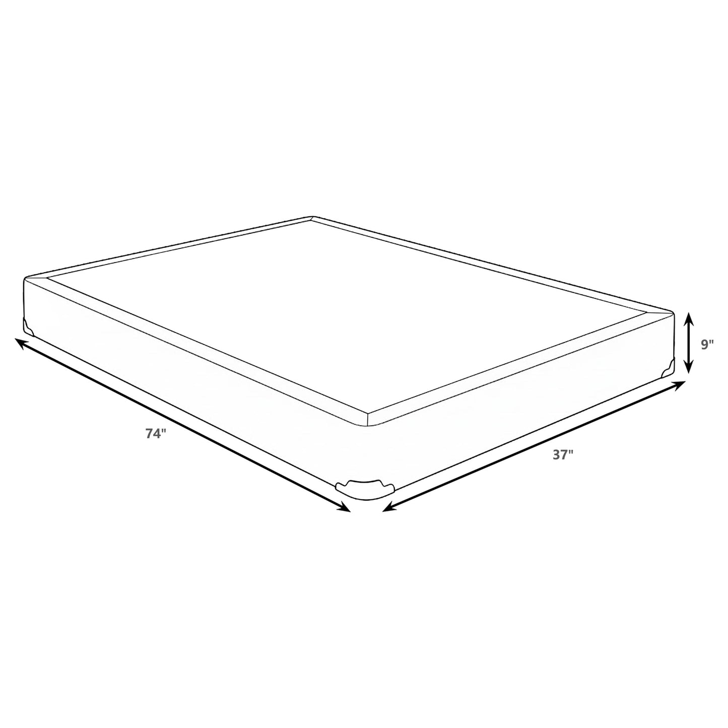 Mercer 9-inch Twin Standard Box Spring Foundation