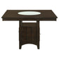 Gabriel 5-Piece Lattice-Back Counter Height Dining Set Cappuccino