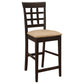 Gabriel 5-Piece Lattice-Back Counter Height Dining Set Cappuccino