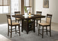 Gabriel 5-Piece Upholstered-Back Counter Height Dining Set Cappuccino