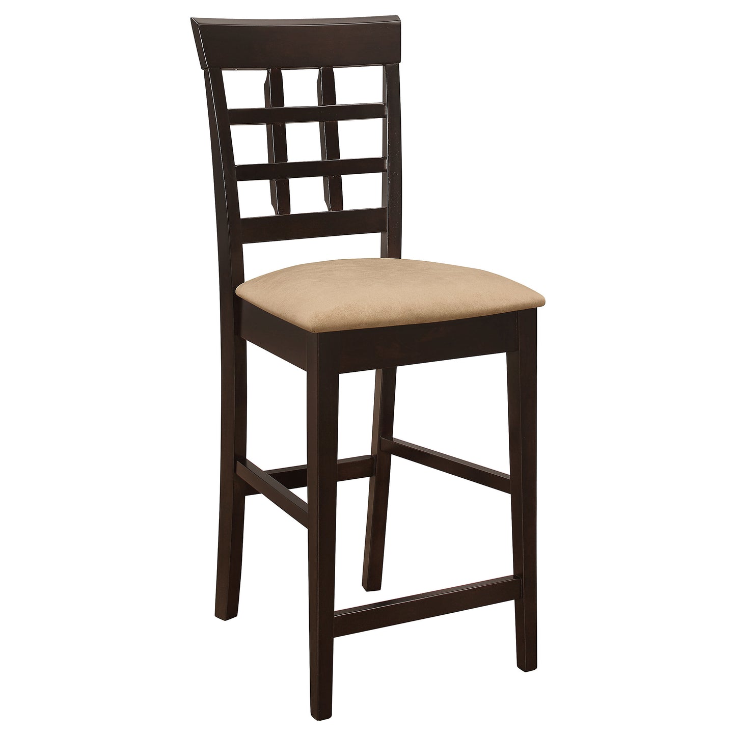 Gabriel 7-Piece Lattice-Back Counter Height Dining Set Cappuccino