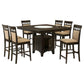 Gabriel 7-Piece Upholstered-Back Counter Height Dining Set Cappuccino