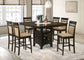 Gabriel 7-Piece Upholstered-Back Counter Height Dining Set Cappuccino