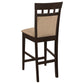 Gabriel 7-Piece Upholstered-Back Counter Height Dining Set Cappuccino