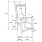 Gabriel 7-Piece Upholstered-Back Counter Height Dining Set Cappuccino