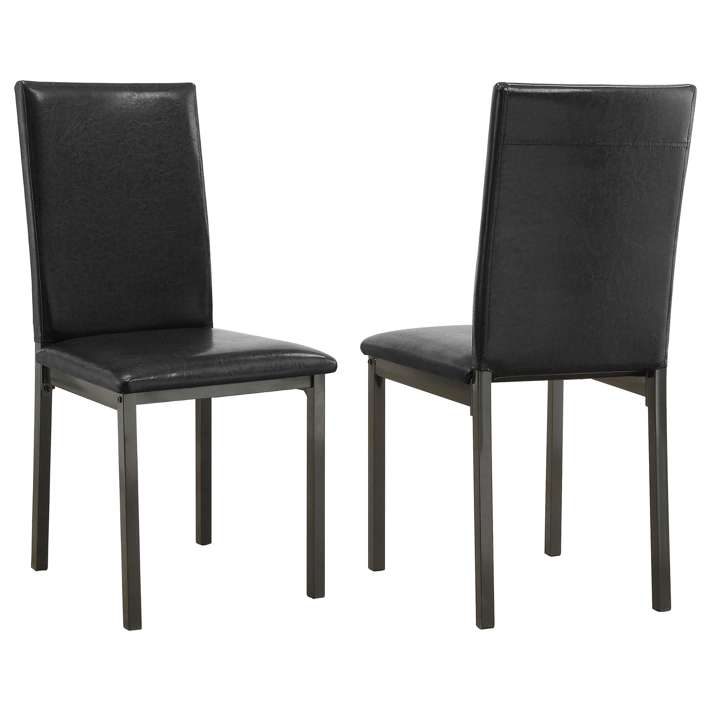 Garza Upholstered Dining Side Chair Dark Brown (Set of 2)