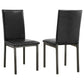 Garza Upholstered Dining Side Chair Dark Brown (Set of 2)