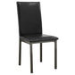Garza Upholstered Dining Side Chair Dark Brown (Set of 2)