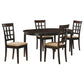 Gabriel 5-Piece Lattice-Back Oval Extension Dining Set Cappuccino