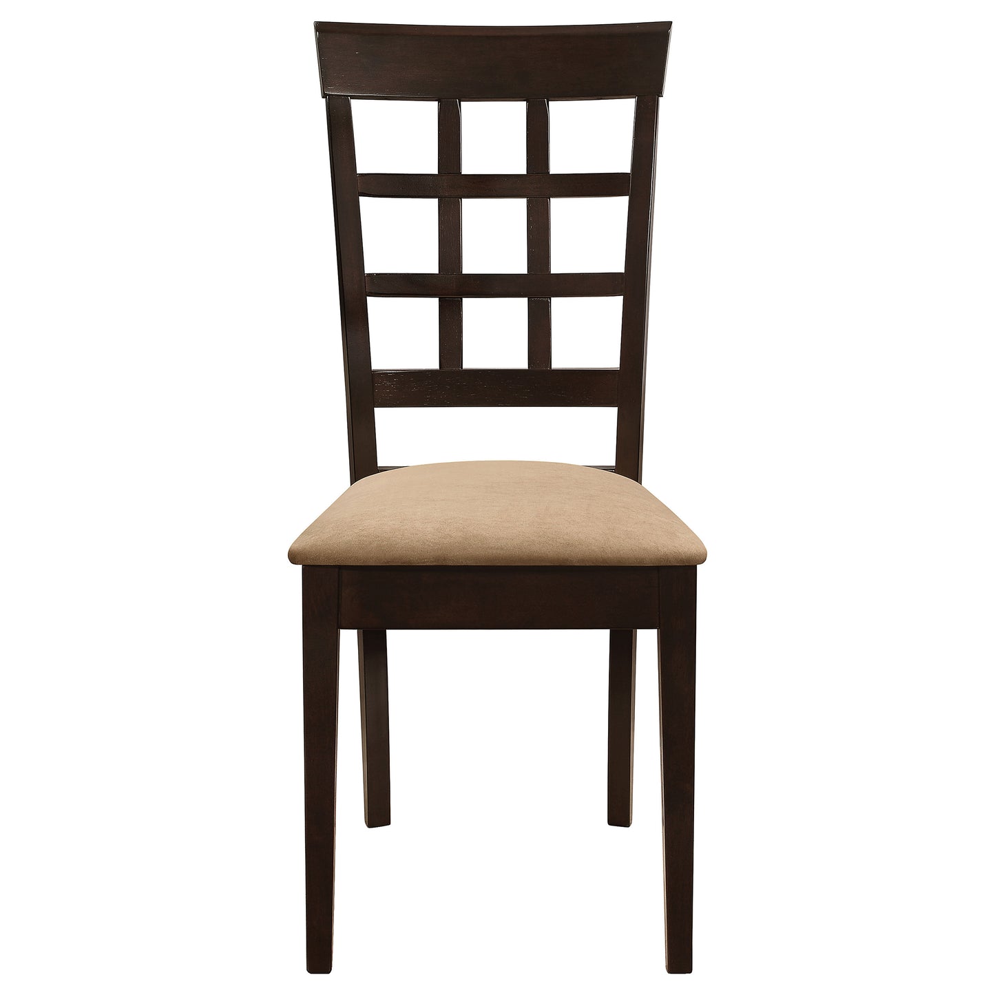 Gabriel 5-Piece Lattice-Back Oval Extension Dining Set Cappuccino