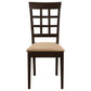 Gabriel 5-Piece Lattice-Back Oval Extension Dining Set Cappuccino