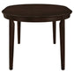 Gabriel 5-Piece Upholstered-Back Oval Extension Dining Set Cappuccino