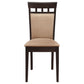 Gabriel 5-Piece Upholstered-Back Oval Extension Dining Set Cappuccino