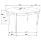 Gabriel 5-Piece Upholstered-Back Oval Extension Dining Set Cappuccino