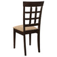 Gabriel 7-Piece Lattice-Back Oval Extension Dining Set Cappuccino