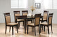 Gabriel 7-Piece Upholstered-Back Oval Extension Dining Set Cappuccino