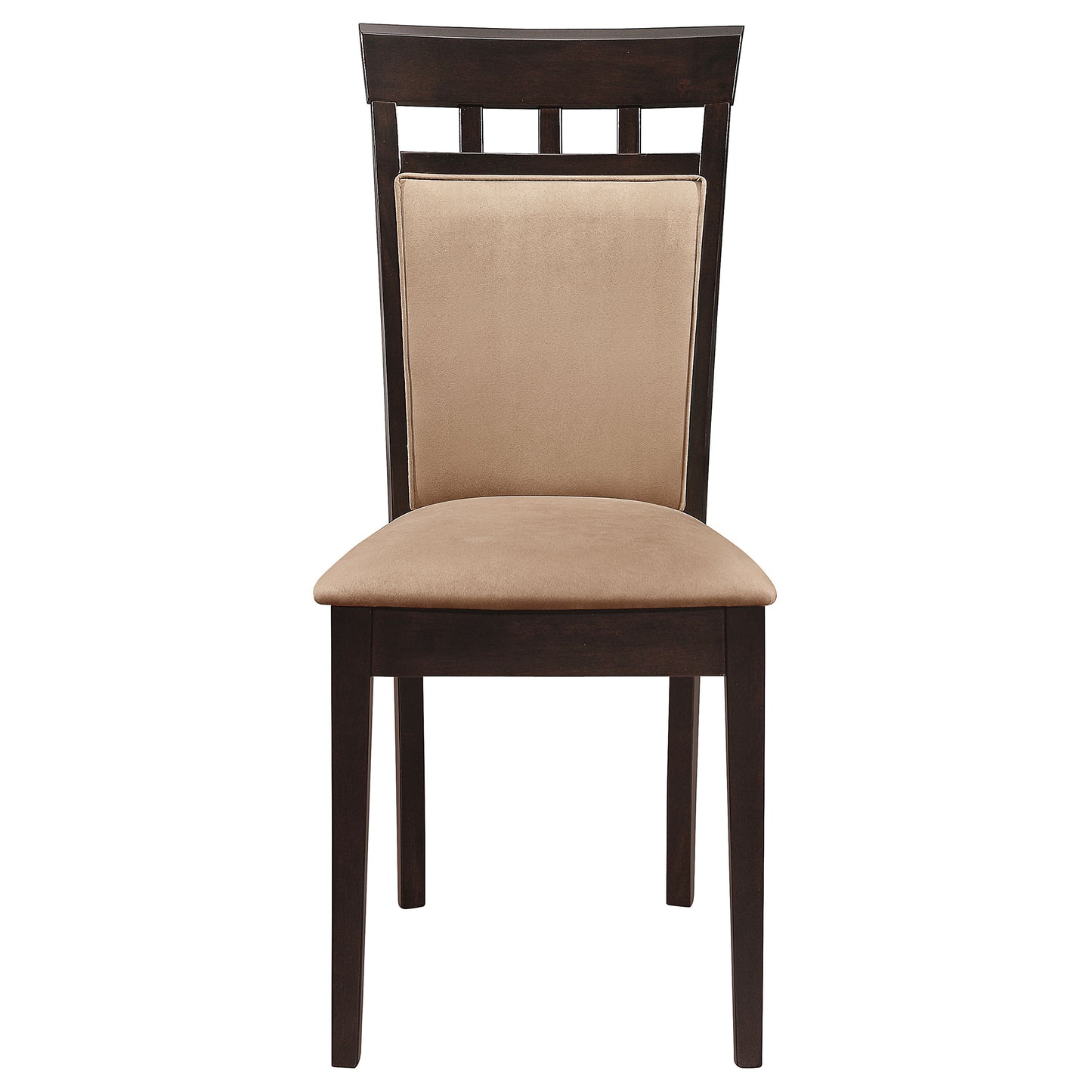 Gabriel 7-Piece Upholstered-Back Oval Extension Dining Set Cappuccino