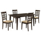 Gabriel 5-Piece Lattice-Back Rectangular Dining Set Cappuccino