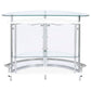Amarillo Freestanding Glass Top Home Bar Wine Cabinet White