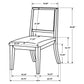 Louise Upholstered Wood Dining Side Chair Black (Set of 2)