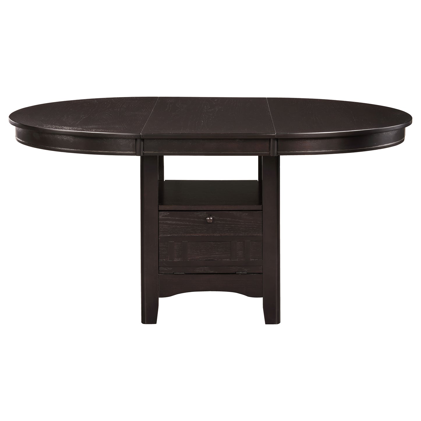 Lavon Oval 60-inch Wood Extension Leaf Dining Table Espresso
