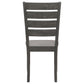 Dalila Wood Dining Side Chair Dark Grey (Set of 2)
