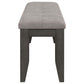 Dalila Fabric Upholstered Wood Dining Bench Dark Grey