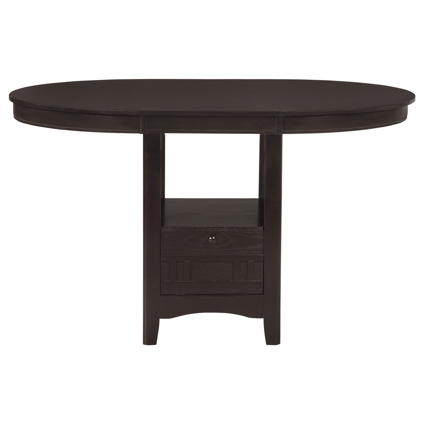 Lavon Oval 60-inch Counter Height Extension Dining Table Espresso
