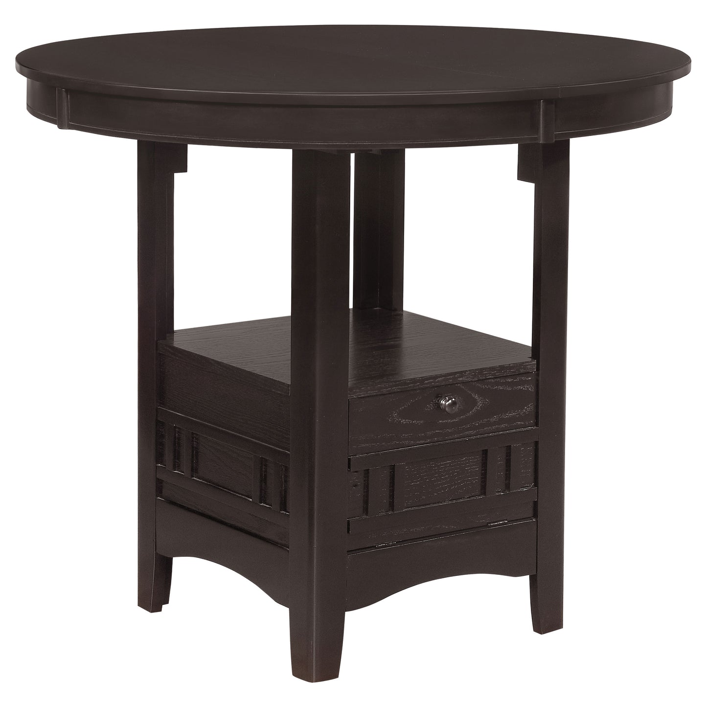 Lavon Oval 60-inch Counter Height Extension Dining Table Espresso