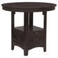 Lavon Oval 60-inch Counter Height Extension Dining Table Espresso