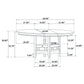 Lavon Oval 60-inch Counter Height Extension Dining Table Espresso