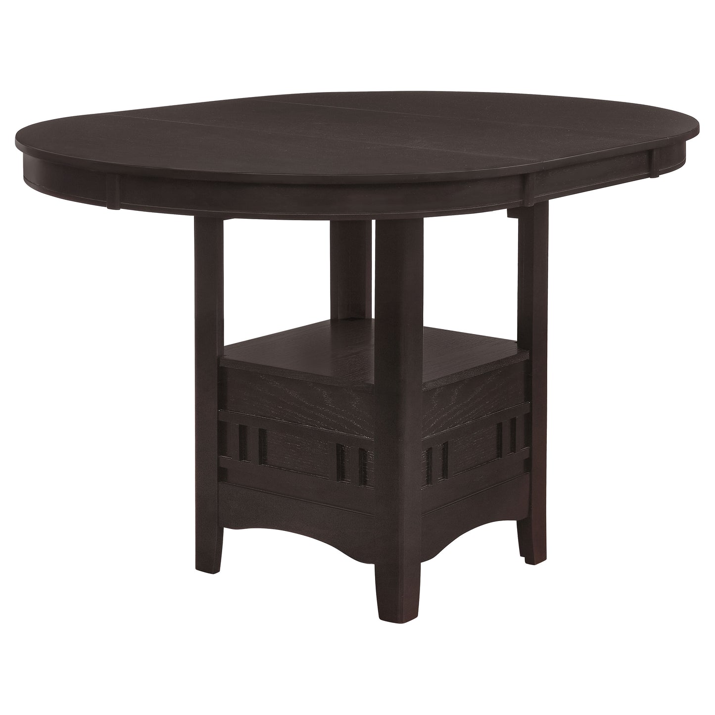 Lavon Oval 60-inch Counter Height Extension Dining Table Espresso