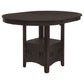 Lavon Oval 60-inch Counter Height Extension Dining Table Espresso