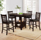 Lavon Oval 60-inch Counter Height Extension Dining Table Espresso