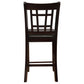 Lavon Wood Counter Height Dining Chair Black and Espresso (Set of 2)