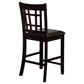 Lavon Wood Counter Height Dining Chair Black and Espresso (Set of 2)