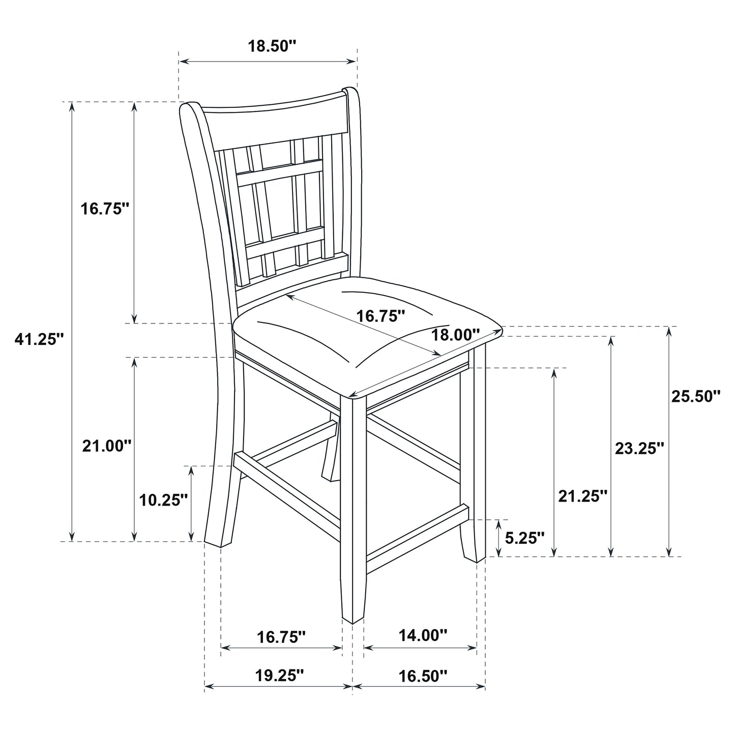 Lavon Wood Counter Height Dining Chair Black and Espresso (Set of 2)