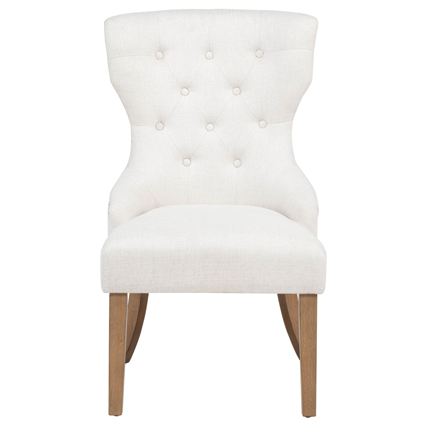 Baney Fabric Upholstered Dining Side Chair Beige and Rustic Honey
