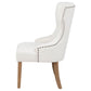 Baney Fabric Upholstered Dining Side Chair Beige and Rustic Honey
